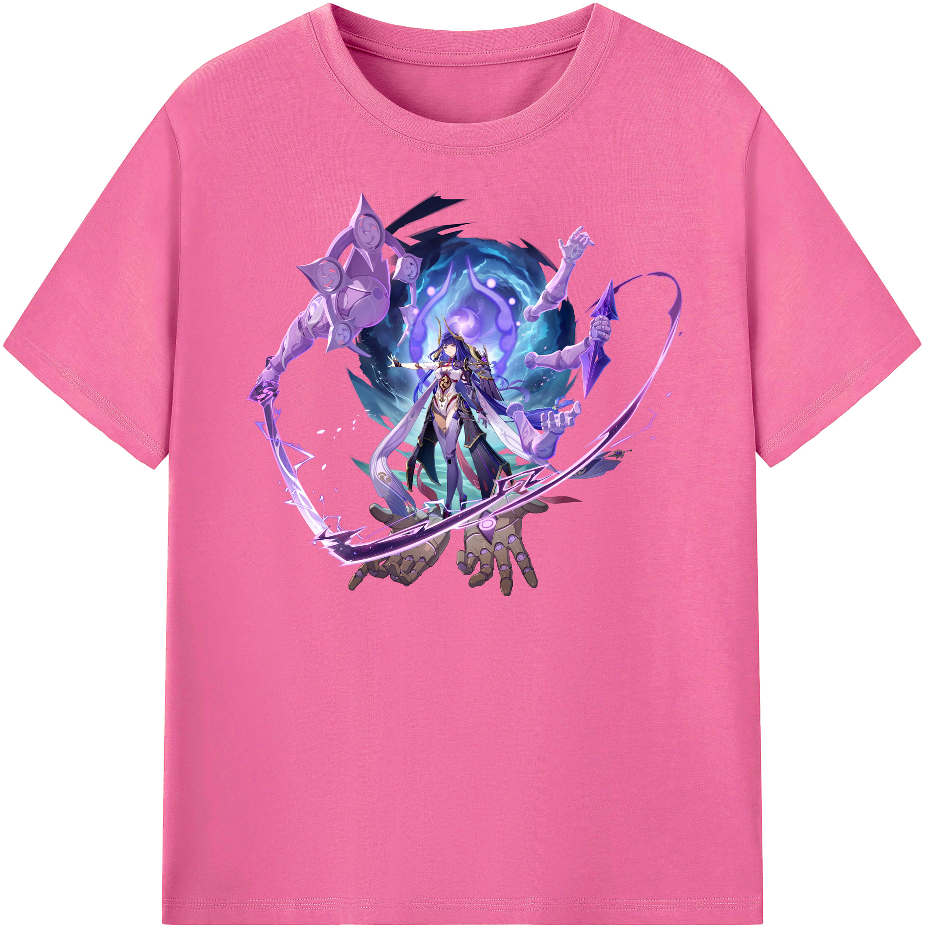 げんし神 雷電将軍 らいでんしょうぐん genshin Raiden Shogun レディースカジュアルプリントTシャツ（綿100％）